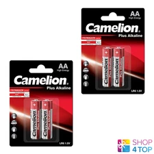 4 Camelion Aa Plus Alcaline batteries LR06 MN1500 AM3 E91 1.5V 2BL Exp 2027 Neuf