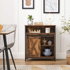 Credenza credenza cucina armadio portaoggetti con anta scorrevole fienile VASAGLE
