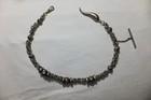 VINTAGE ANTIQUE STERLING SILVER ALBERT T-BAR POCKETWATCH CHAIN "CORNO" FOB CHARM — photo 3