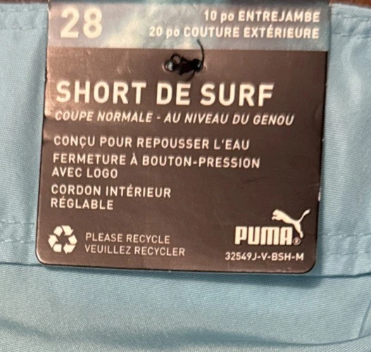 NUEVO CON ETIQUETAS Puma 20” Board Shorts Calce Regular Azul Cielo Bañador Hombre’s 28. A3 Foto 3 de 3
