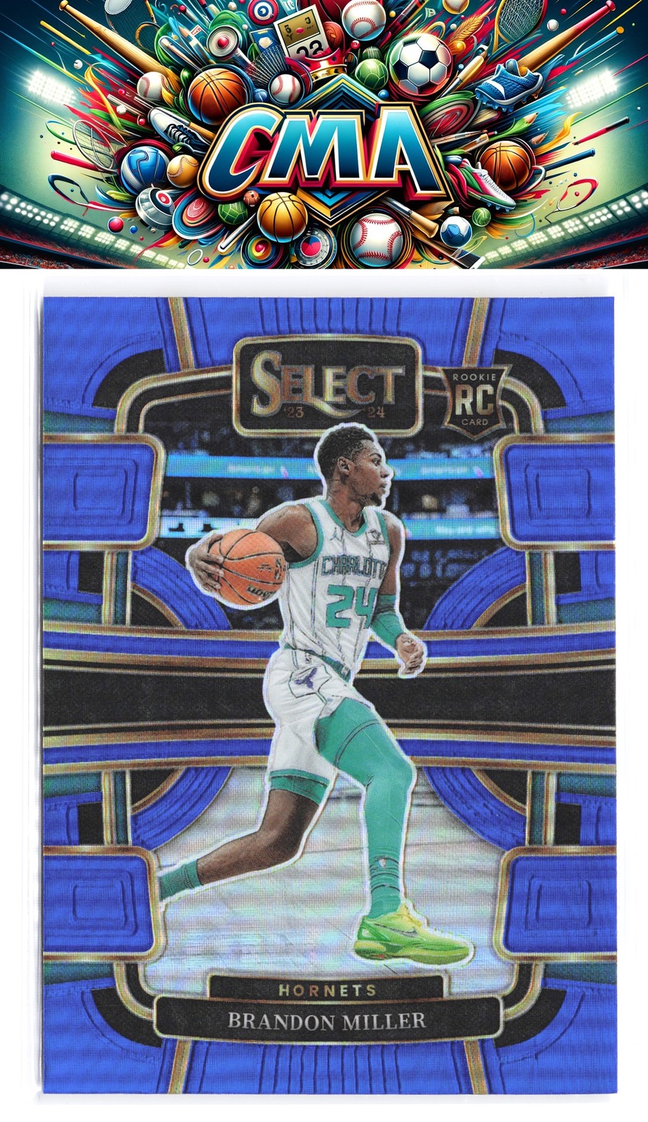 2023-24 Panini Select #80 Brandon Miller Silver Prizms