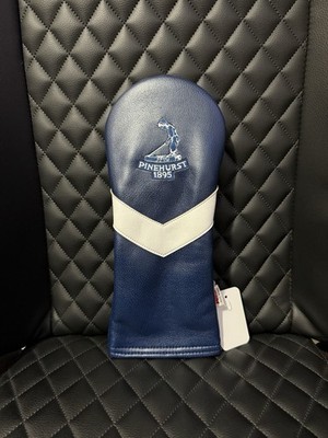 Pinehurst Fairway Wood headcover Blue AM&E Golf Leather RARE NEW