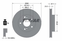 2Er-Set 2Er Set Bremsscheibe Textar 92175803 Honda 45251S6M000 Honda 45251S7AJ10