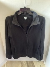 Ladies Athletic Works Black Zip Up Long Sleeve Active Jacket Size Medium