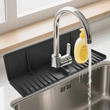 Silicone Faucet Drip Catcher Tray Mat Upgraded Design Sink Backsplash Guard