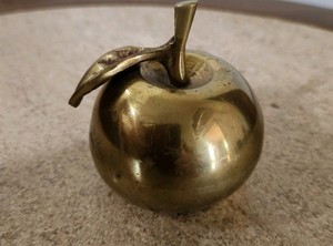 Vintage Brass Apple Teachers Bell
