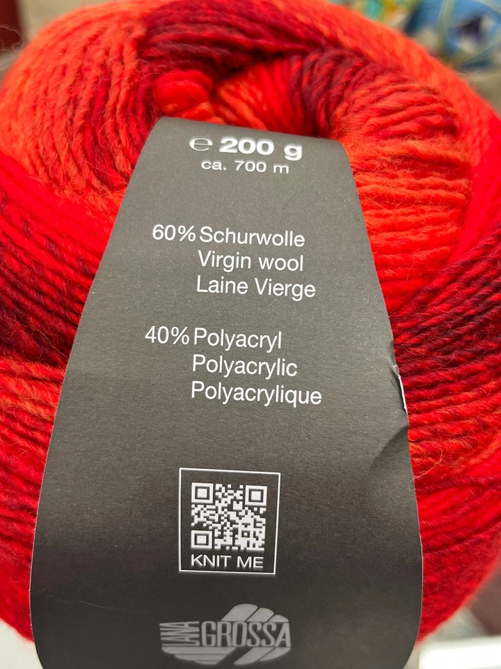 Lana Grossa Gomitolo VERSIONE, Schurwolle/PA, 200g ca. 700m, versch.Farben - Bild 2 von 3