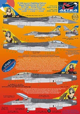 Astra Decals ASD-7218 1:72 General-Dynamics F-16A Block 15 Fighting Falcon Royal