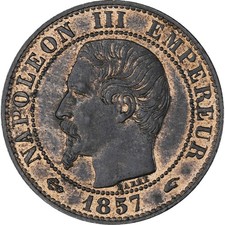 [#1024194] Coin, France, Napoleon III, Napoléon III, 5 Centimes, 1857, Paris, AU