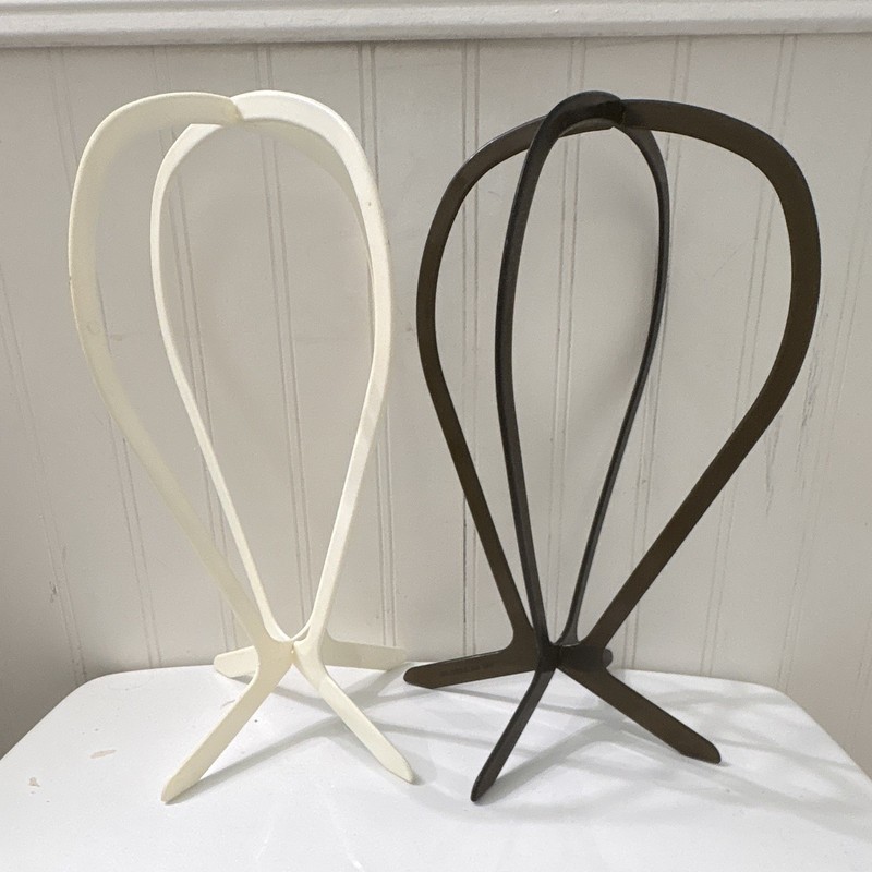 Eva Gabor Wig Saver Wig Stand Holder Set of 2, Black & White Wig Stands