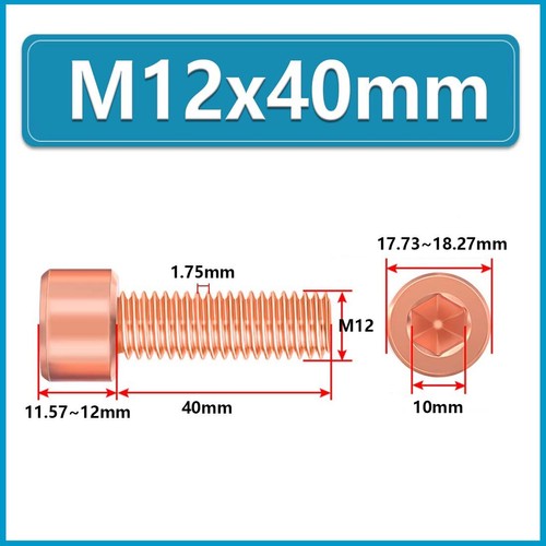 99% T2-Copper M3 M4 M5 ~ M12 Hexagon Socket Cap Allen Key Head Metric Bolts - Picture 80 of 83