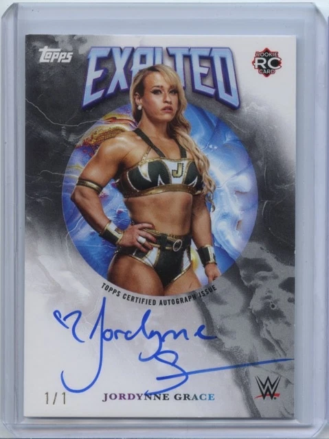 2025 Topps Exalted WWE JORDYNNE GRACE Rookie Exalted ON CARD AUTO BLACK 1/1
