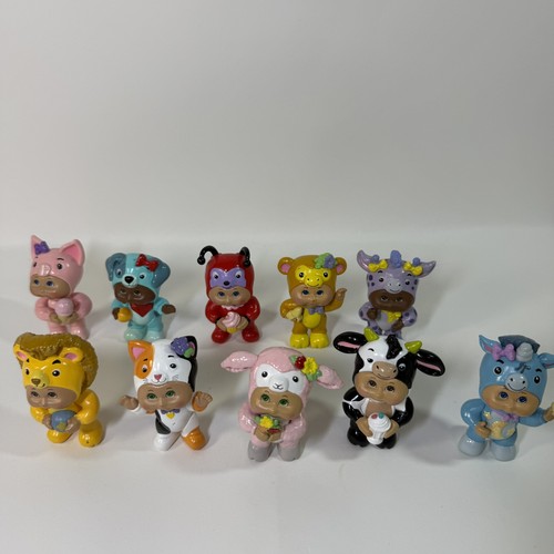 Cabbage Patch Kids Cutie Town Animal Figure Set Lot of 10 cat dog pig cow lion