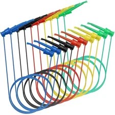 Sumnacon 10 Pcs Multimeter Electrical Test Dual Lead Hook Clips - 10 