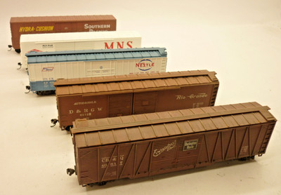 5 x Spur HO 50' BOX CARS - PRECISE CON-COR ATHEARN, m