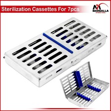 DENTAL SURGICAL AUTOCLAVE STERILIZATION CASSETTE RACK BOX TRAY FOR 7 INSTRUMENTS