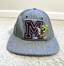 VINTAGE Marvin The Martian Hat Strapback Cap Letterman Looney Tunes Warner 90's