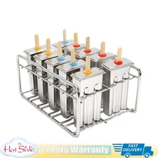 10PCS Stainless Steel Molds Pop Lolly  Ice Cream Stick Holder Mold DIY