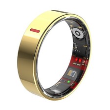 Smart Ring Health Tracker Heart Rate SpO2 Sleep Monitor Waterproof Gold Size 11