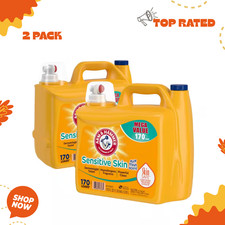 2-Pack, 170 oz. Sensitive Skin Fresh Scent Liquid Laundry Detergent, 170 Loads 0.12 per gallon