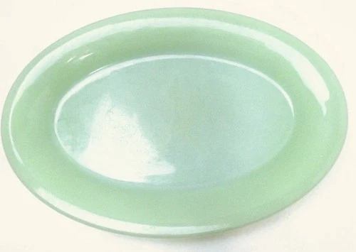 Vtg Fire King Jadeite Green Restaurant Plate 11.5 X 8" Oven Ware