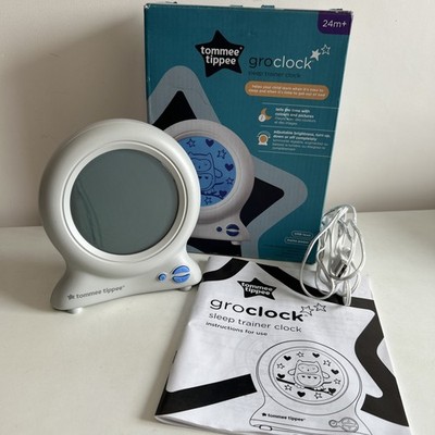 Tommee Tippee Groclock Schlaftrainer Uhr Kinder Nachtlicht USB Power Book OVP