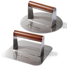 Dr.Camp 7 INCH Stainless Steel Smash,Burger Press,Burger Silver 