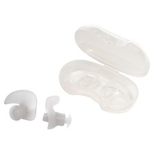 TYR Soft Silicone Ear Plugs for Swimming - 1 Count Pack of 2 , Clear