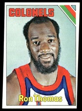 1975-76 Topps Card Basketball Ron Thomas Kentucky Colonels #277 EX Miscut