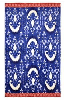 NWT John Robshaw Vaya Indigo Ikat Print Beach Towel 40  By 70  Free SHIPPING!