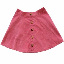 Pink Corduroy Skirt - Elastic waist, Size 7/8 girls