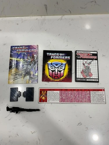 1986 Transformers G1 Vintage Rodimus Prime - Accessories / paperwork lot