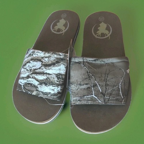 Realtree Herren L/XL Camouflage Slipper Sandalen Neu Mit Etikett