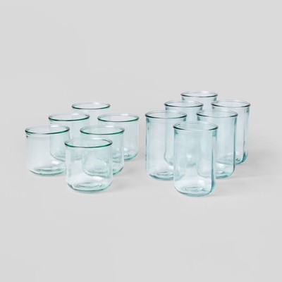 12pc Glass Potomac Double Old-Fashioned Assorted Tumbler Set - Threshold: