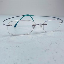 Silhouette Eyeglasses M7395 Titanium Indigo Blue Rimless Frames 19-150