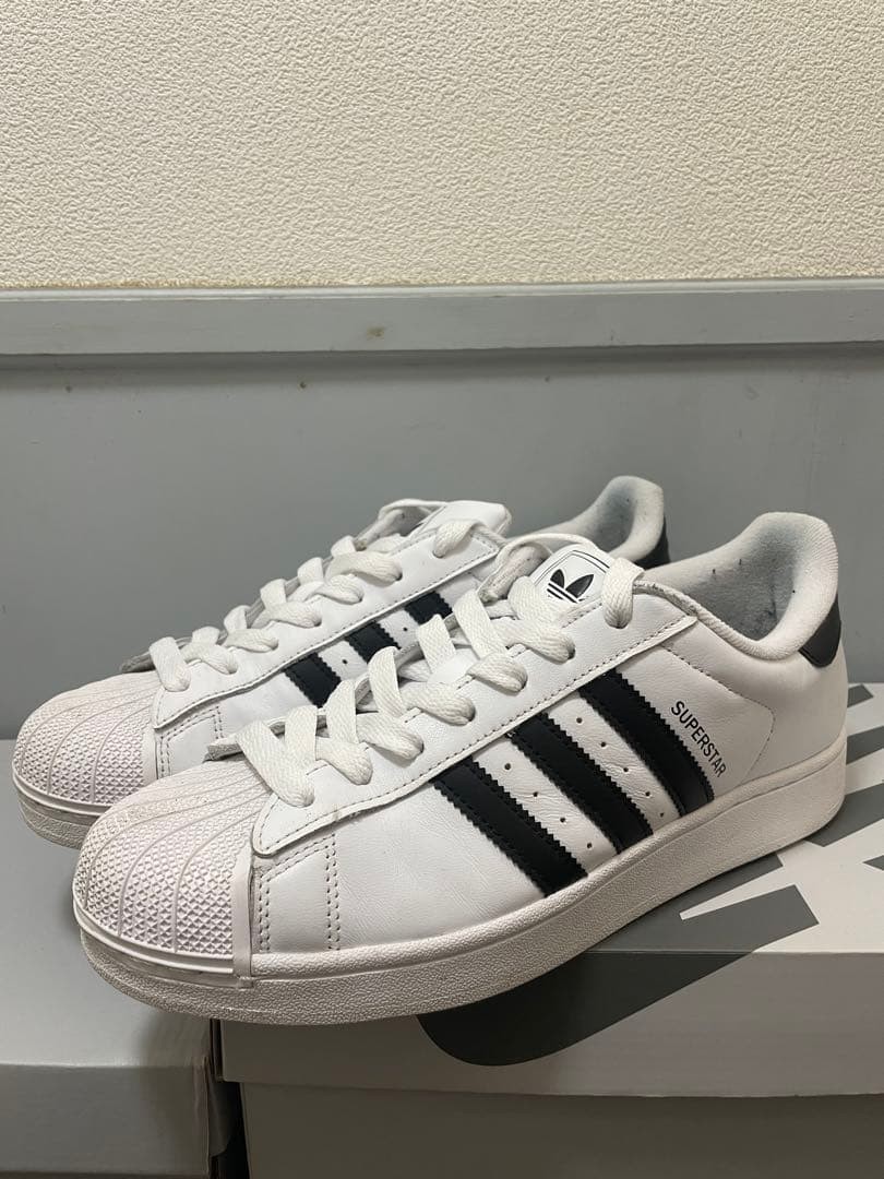 adidas Superstar White Black Street Style Used Men's Sneakers