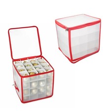 Clear Storage Box For Christmas Tree Baubles PVC Folding Christmas Decorations