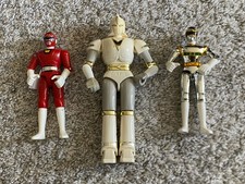 Vtg Lot Of 3 Bandai Power Rangers Figures Alien Ninja Battle Borg Space 90s Orig