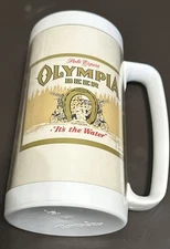 Vintage Thermo-Serv Plastic Beer Mug OLY Olympia USA 16OZ. 1970'S