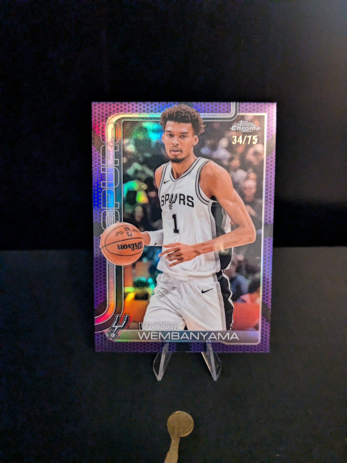 2025-26 Topps Chrome - Victor Wembanyama #221 Purple Refractor /75