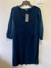 POMODORO Teal Velvet Glitter Midi Dress    (fmn53-3)