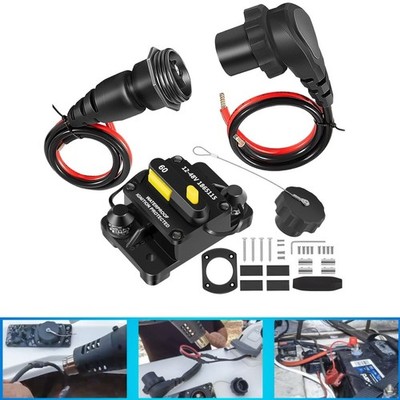For Minn Kota MKR-27 Circuit Breaker & MKR-28 Trolling Motor Plug and Receptacle