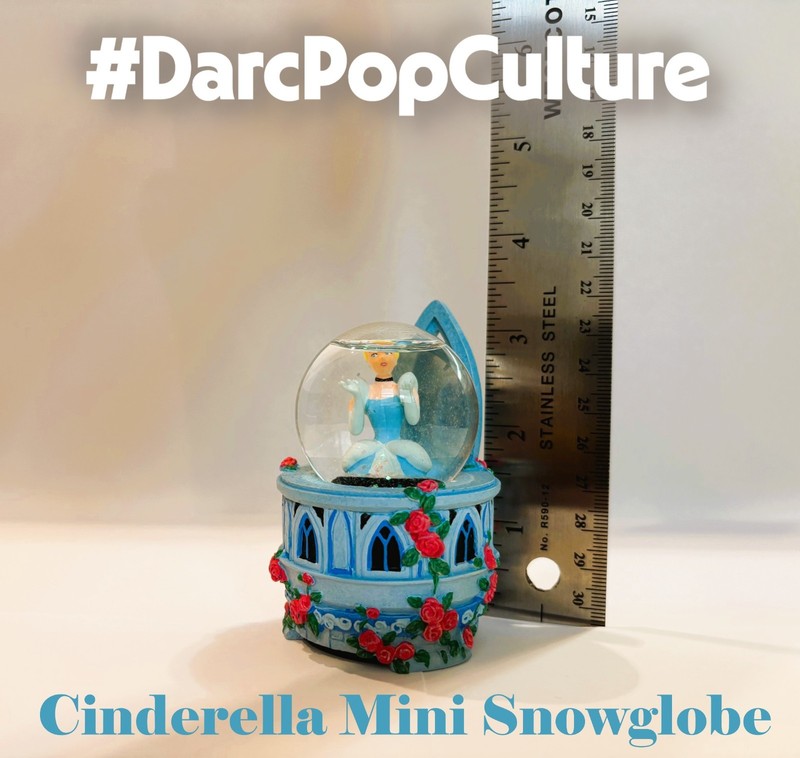 Roses, The Disney Store Exclusive Cinderella Mini Snow Globe 3 1/4" Authentic