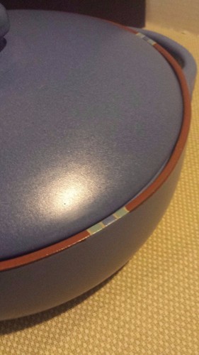 DANSK INTERNATIONAL DESIGNS MESA BLUE CASSEROLE WITH LID 9" 2qt - Picture 3 of 6