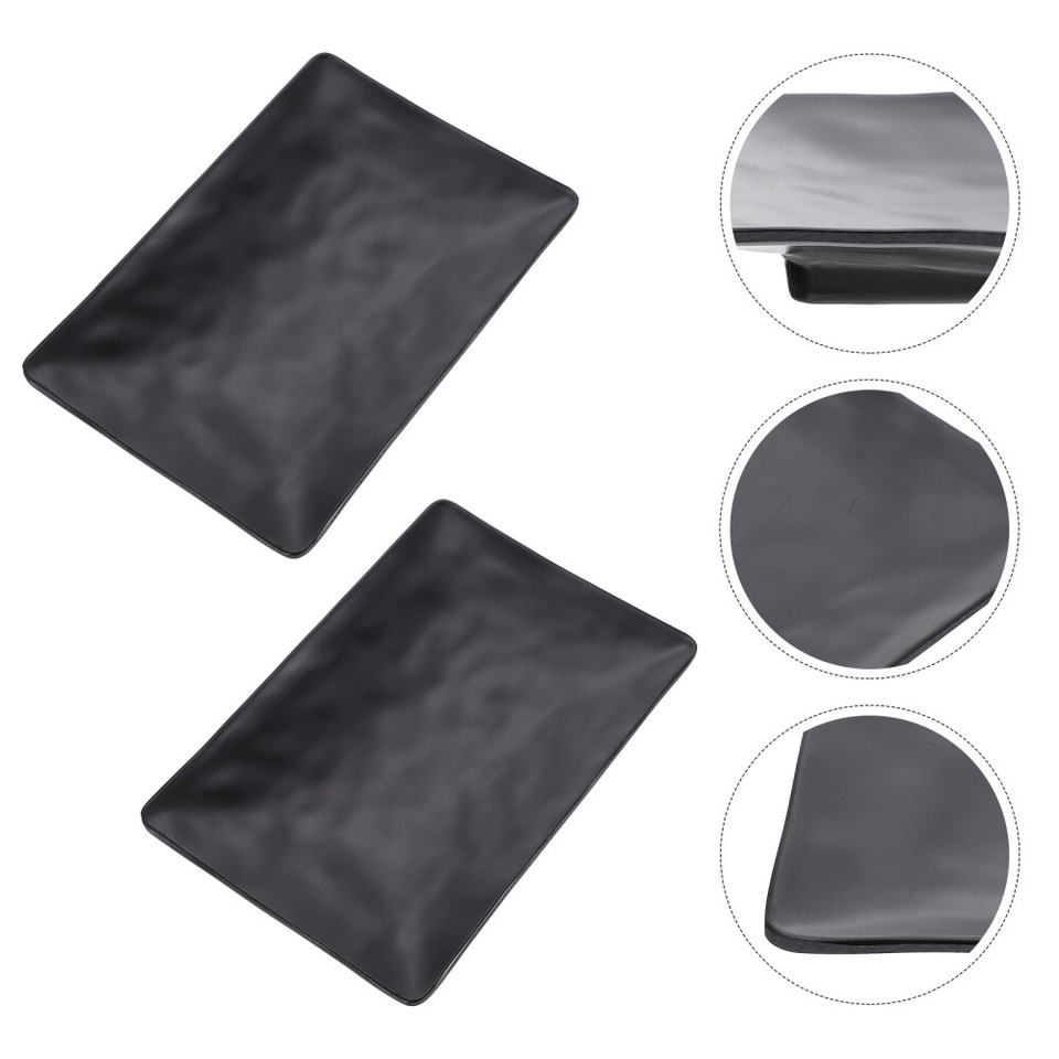 2Pcs Dining Table Rectangular Porcelain Snack Plates Sushi Container ...