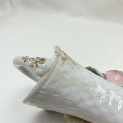 Juego de 2 jarrones de cerámica estilo canasta vertical blanco rosa hecho en Japón 6" - Imagen 5 de 7