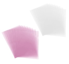A4 Coloured Plastic Open Top & Side Report Clear 50 File Project Covers Sleeves