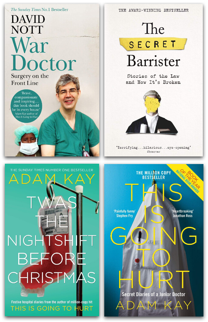 The Secret Barrister, This is Going to Hurt, War Doctor 4 Books Set NEW Pack