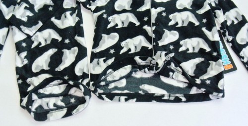 Jellifish Pajamas Set Pants Shirt Kids Boys Girls XS L Polar Bears Warm Fleece - Picture 3 of 11