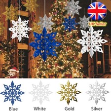 Christmas Hanging Ceiling Decorations Snowflakes Paper-cut Xmas Ornaments Decor